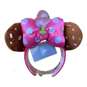 Disney Parks Minnie Mouse Strawberry Cupcake Munchlings Ears Headband - NWT 3